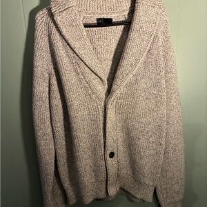 GAP Men's Heathered Cardigan Sweater